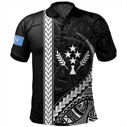 Kosrae Polo Shirt Tribal Micronesian Coat Of Arms
