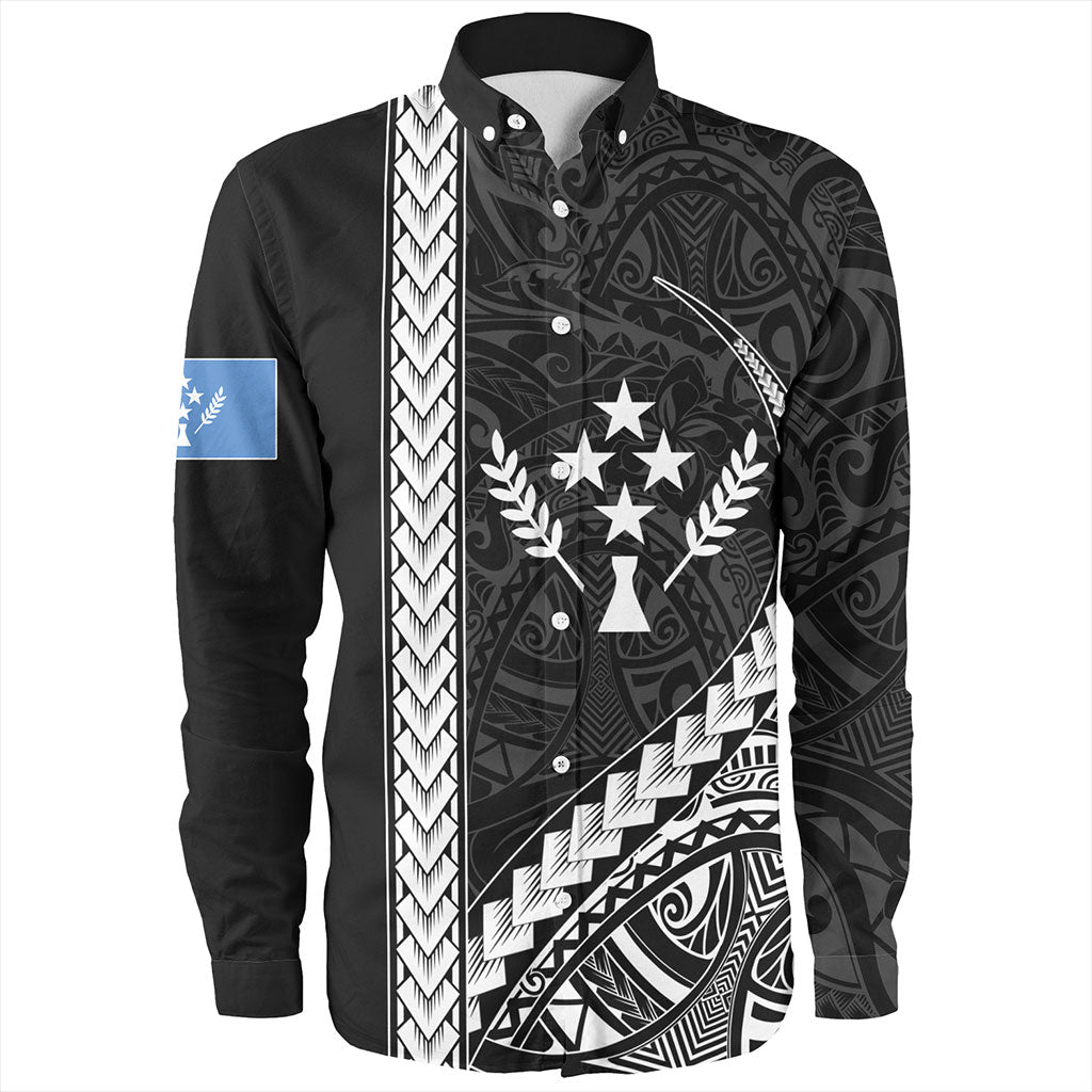 Kosrae Long Sleeve Shirt Tribal Micronesian Coat Of Arms