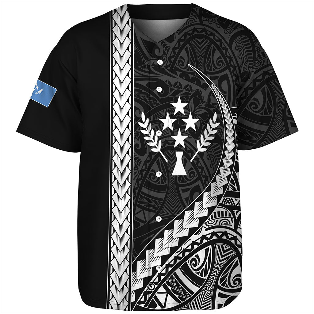 Kosrae Baseball Shirt Tribal Micronesian Coat Of Arms