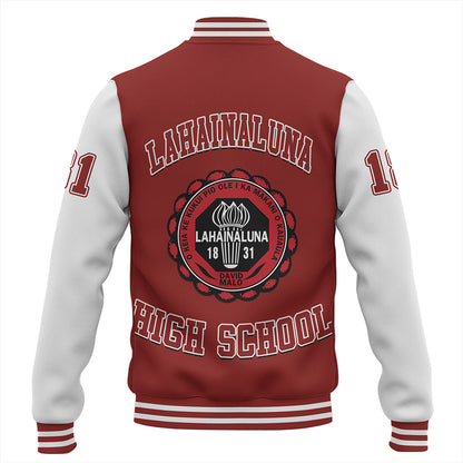 Hawaii Baseball Jacket Lahainaluna High School Polynesian Letters Style