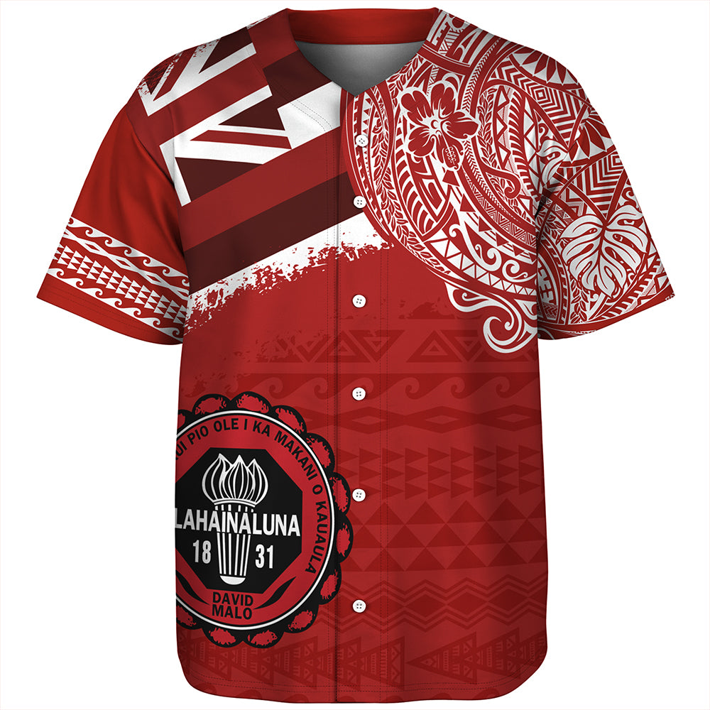 Hawaii Baseball Shirt Lahainaluna High School With Crest Style