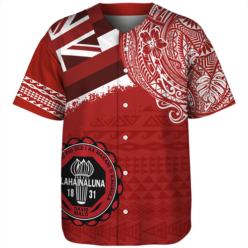 Hawaii Baseball Shirt Lahainaluna High School With Crest Style