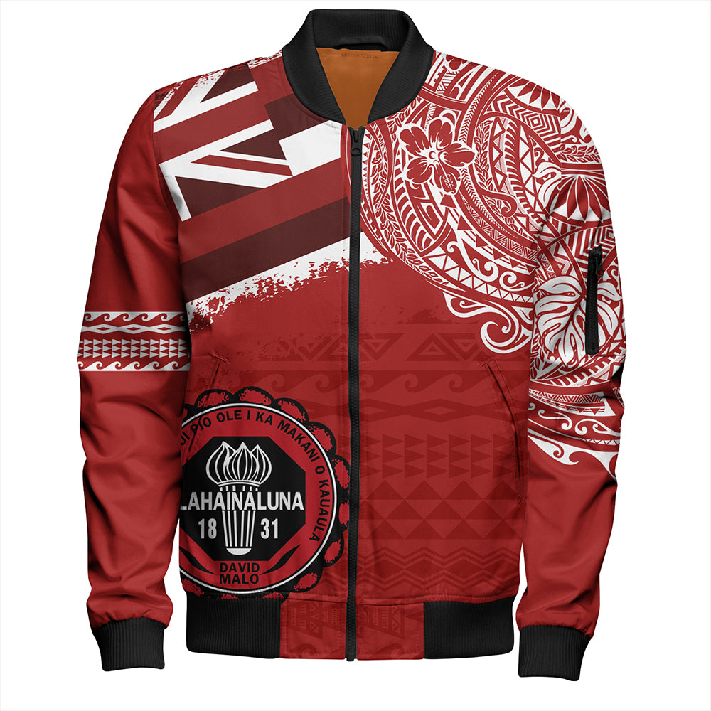 Hawaii Bomber Jacket Lahainaluna High School With Crest Style