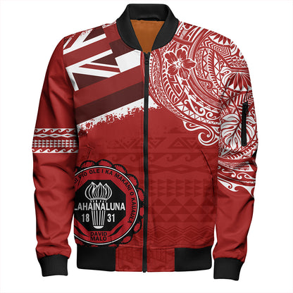Hawaii Bomber Jacket Lahainaluna High School With Crest Style
