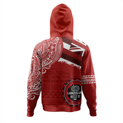 Hawaii Hoodie Lahainaluna High School With Crest Style