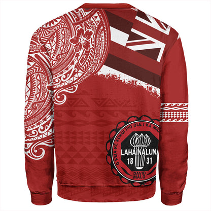Hawaii Sweatshirt Lahainaluna High School With Crest Style