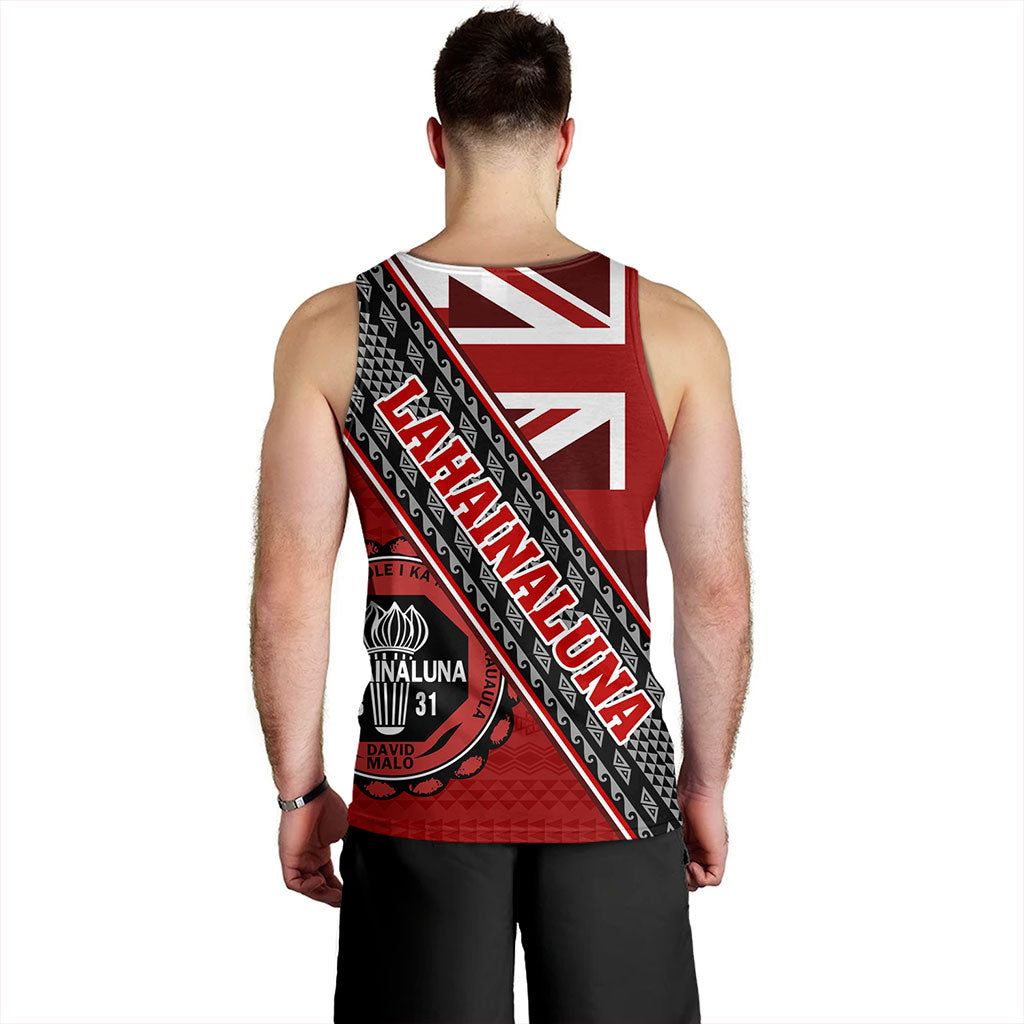Hawaii Tank Top Lahainaluna High School Half Flag Tribal Polynesia