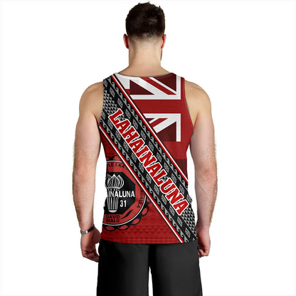 Hawaii Tank Top Lahainaluna High School Half Flag Tribal Polynesia
