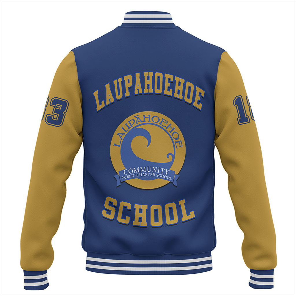 Hawaii Baseball Jacket Laupahoehoe Community Public Charter School Polynesian Letters Style