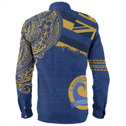 Hawaii Long Sleeve Shirt Laupahoehoe Community Public Charter High School With Crest Style