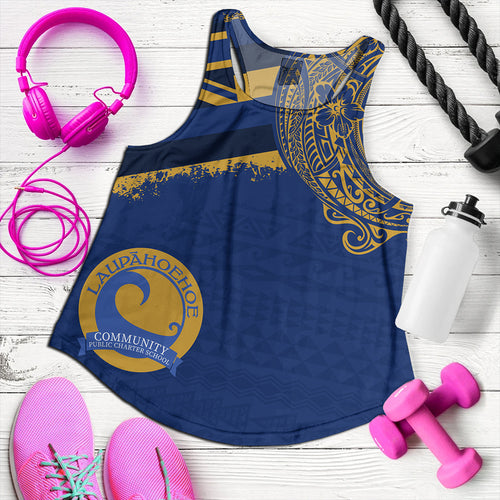 Hawaii Women Tank Laupahoehoe Community Public Charter High School With Crest Style