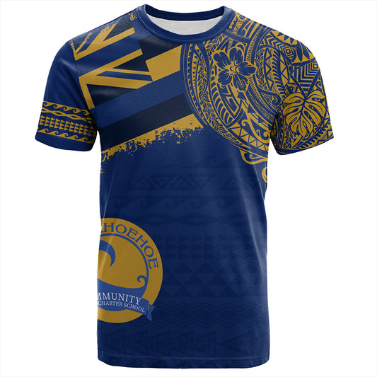 Hawaii T-Shirt Laupahoehoe Community Public Charter High School With Crest Style