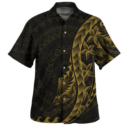 Philippines Filipinos Hawaiian Shirt Filipinos Sun Tribal Patterns Style GOLD