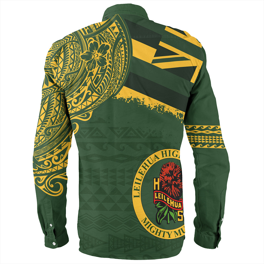 Hawaii Long Sleeve Shirt Leilehua High School With Crest Style