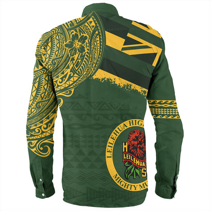 Hawaii Long Sleeve Shirt Leilehua High School With Crest Style