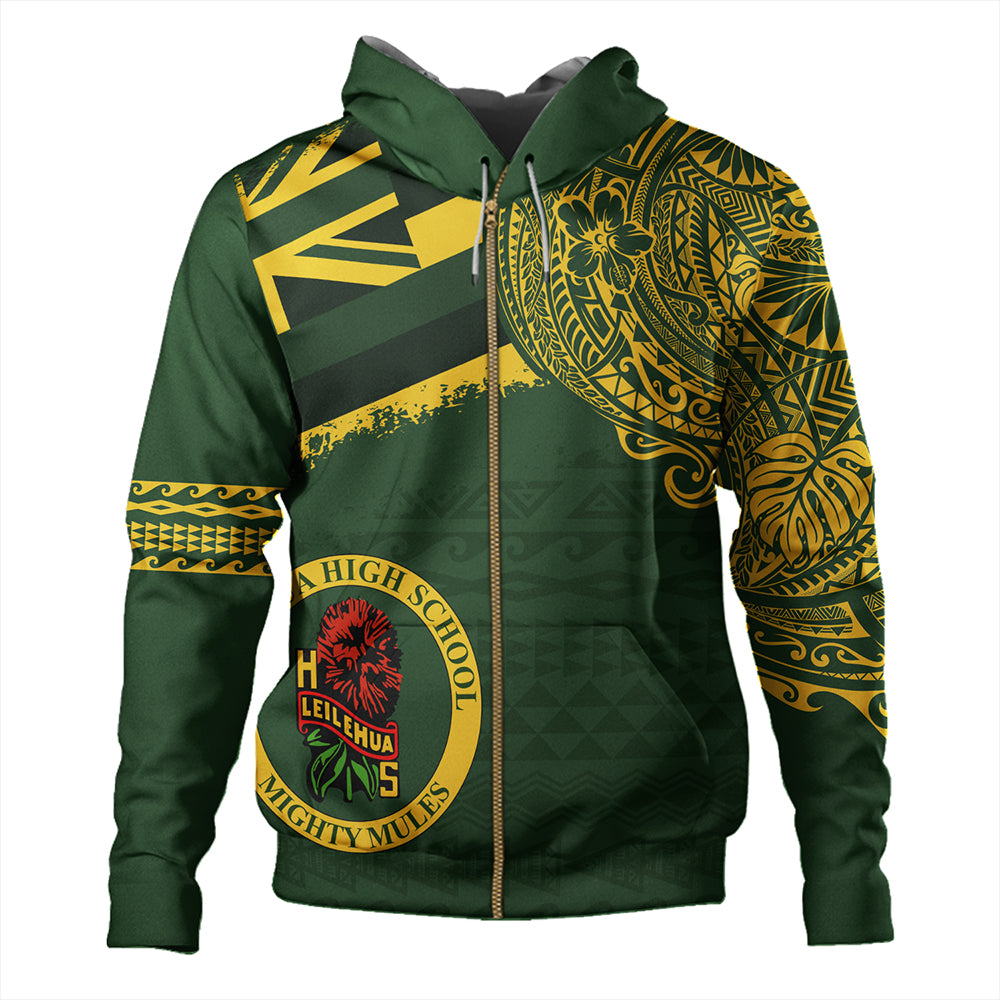 Hawaii Hoodie Leilehua High School With Crest Style