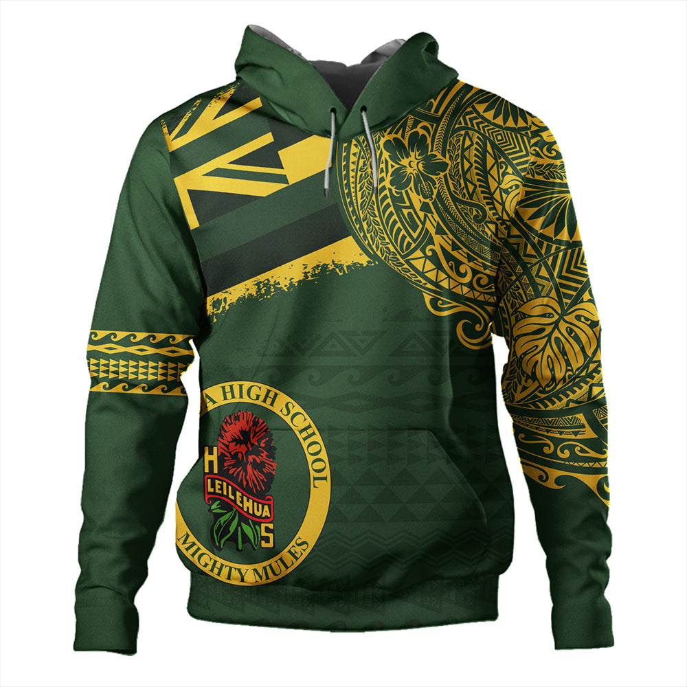 Hawaii Hoodie Leilehua High School With Crest Style