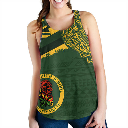 Hawaii Women Tank Leilehua High School With Crest Style