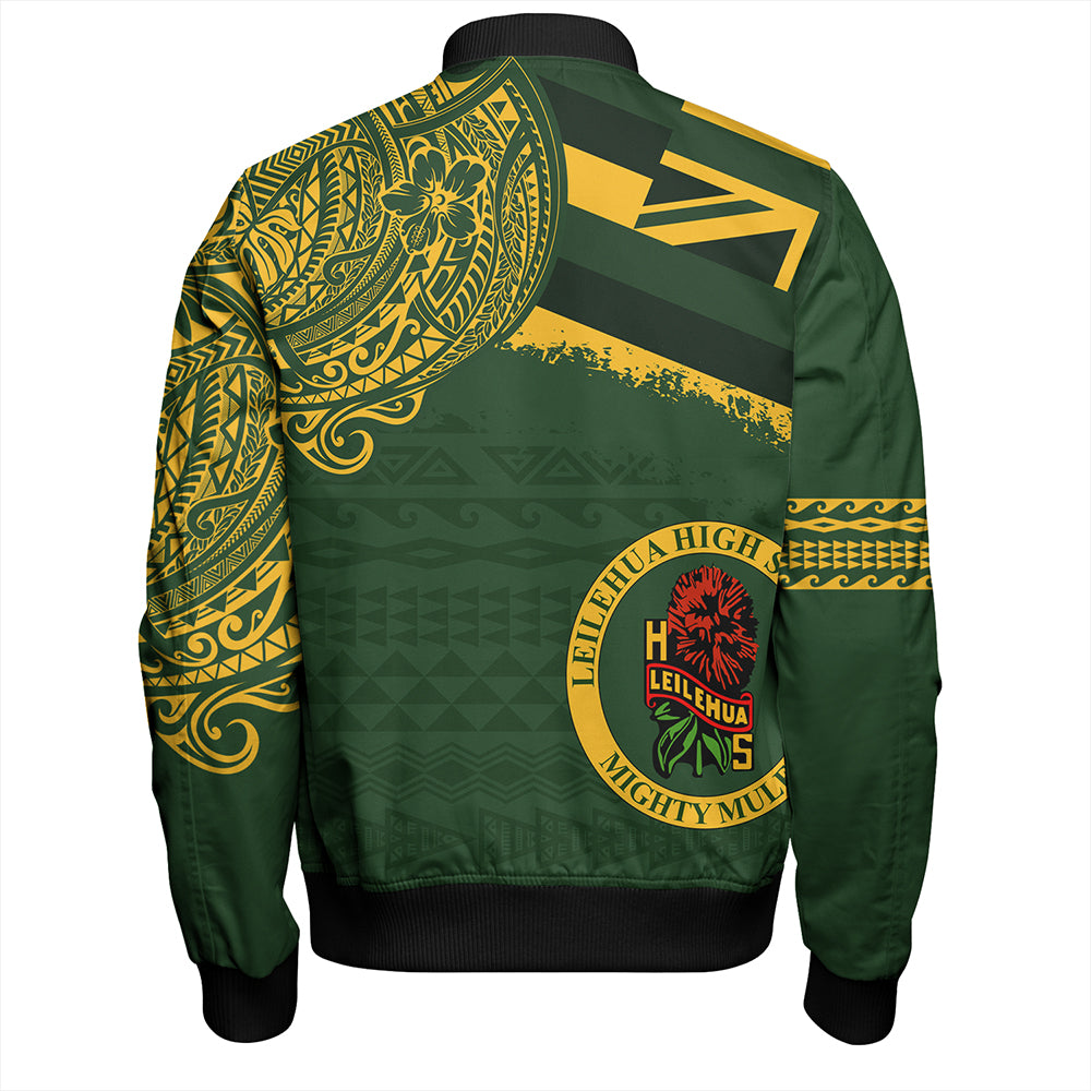 Hawaii Bomber Jacket Leilehua High School With Crest Style