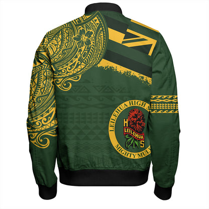 Hawaii Bomber Jacket Leilehua High School With Crest Style