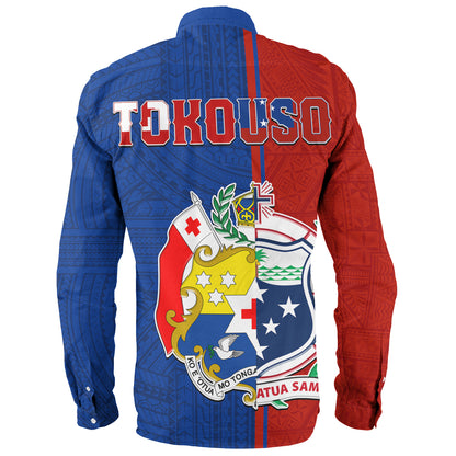 Tokouso Long Sleeve Shirt - Custom Tonga And Samoa Together