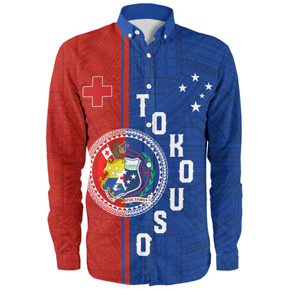 Tokouso Long Sleeve Shirt - Custom Tonga And Samoa Together