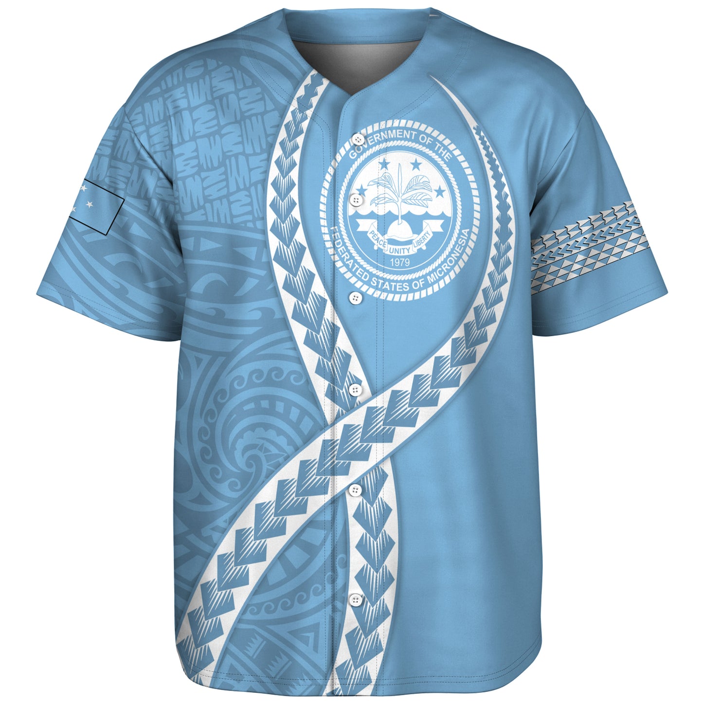 Federated States of Micronesia Baseball Shirt Tribal Polynesian In My Heart