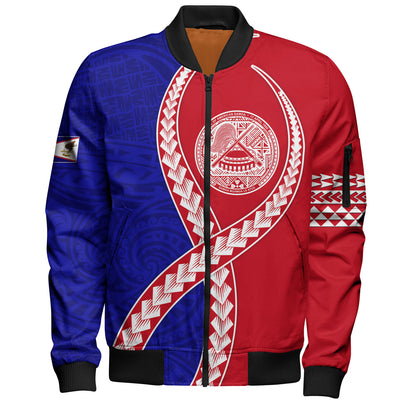 American Samoa Bomber Jacket Tribal Polynesian In My Heart