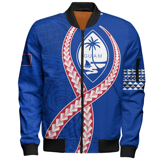 Guam Bomber Jacket Tribal Polynesian In My Heart