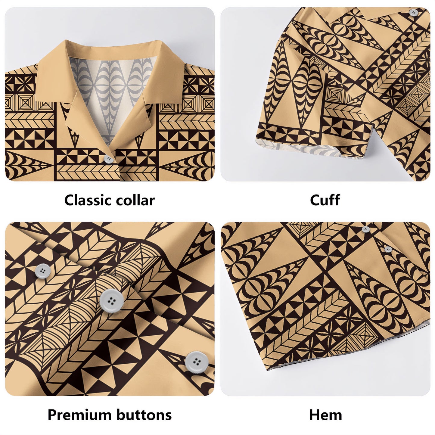 Tonga Hawaiian Shirt Tapa Design Board