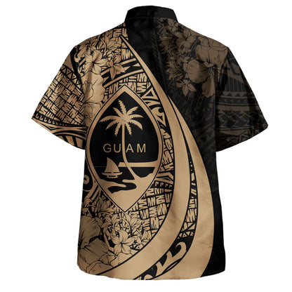 Guam Hawaiian Shirt Custom Hibiscus Flower Symbols Style