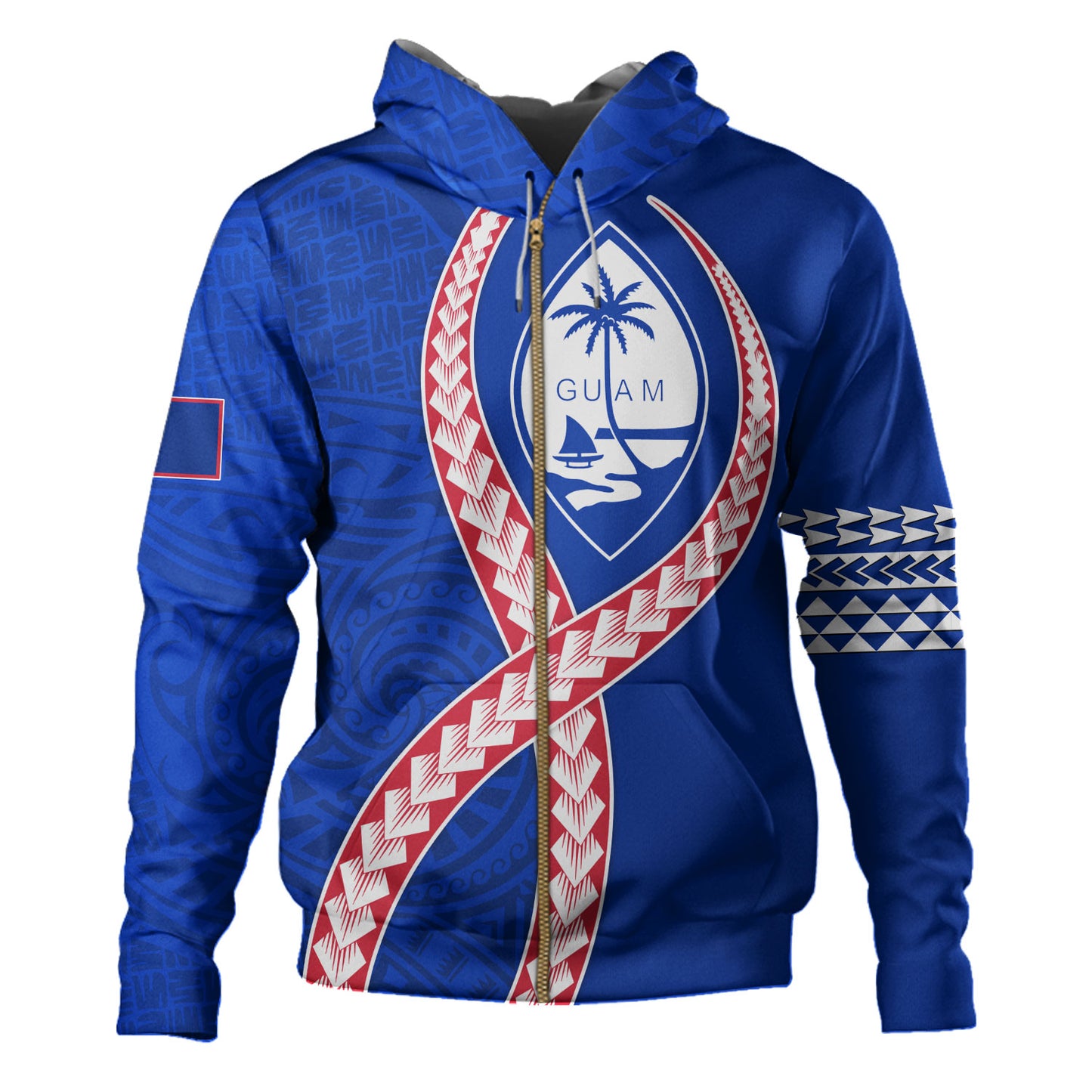 Guam Hoodie Tribal Polynesian In My Heart