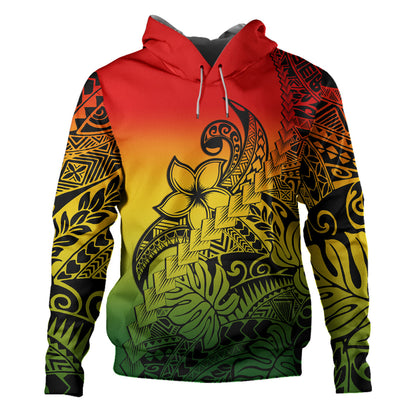 Polynesian Hoodie Tribal Plumeria Beautiful