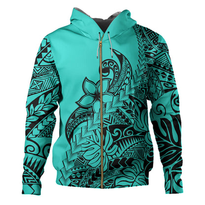 Polynesian Hoodie Tribal Plumeria Beautiful