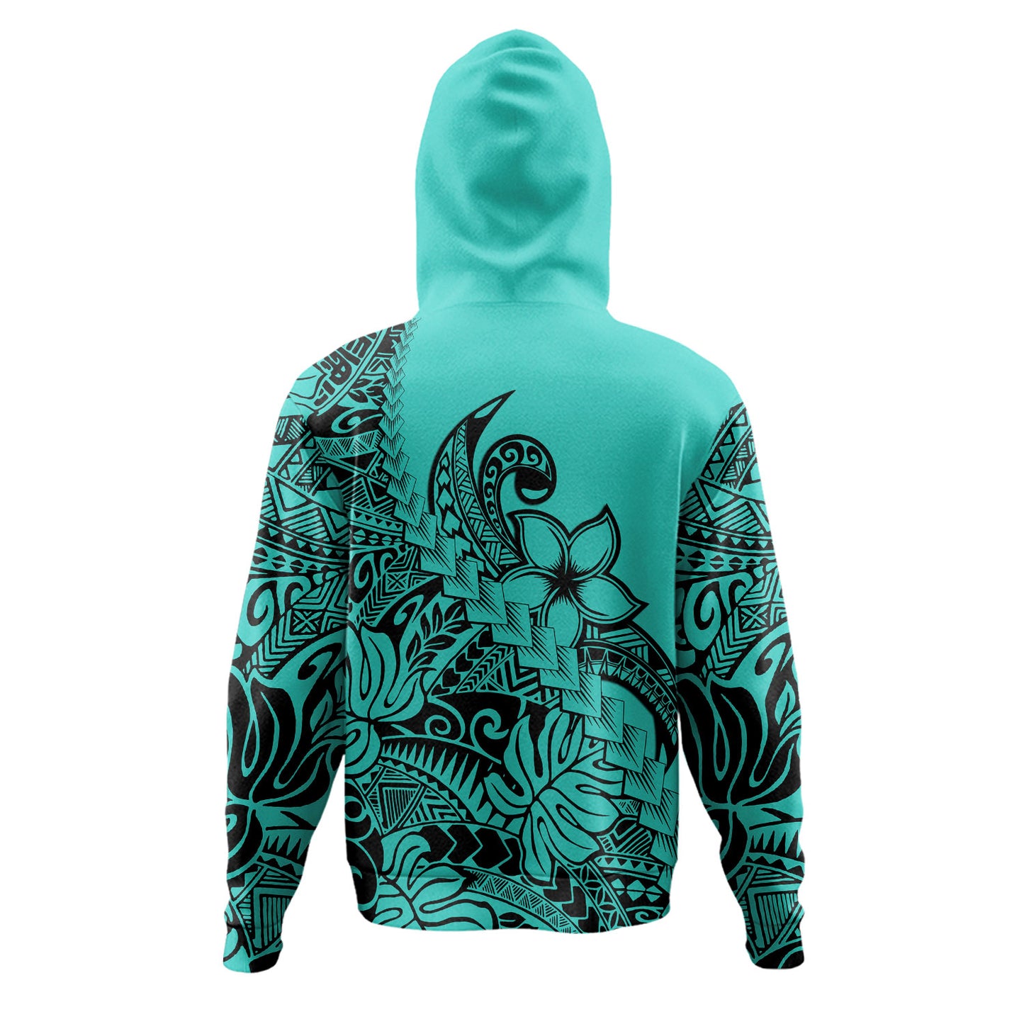 Polynesian Hoodie Tribal Plumeria Beautiful