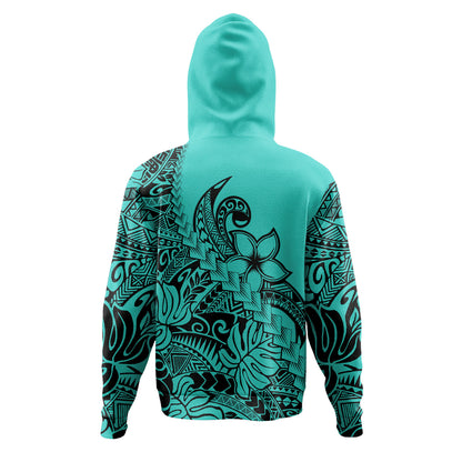 Polynesian Hoodie Tribal Plumeria Beautiful