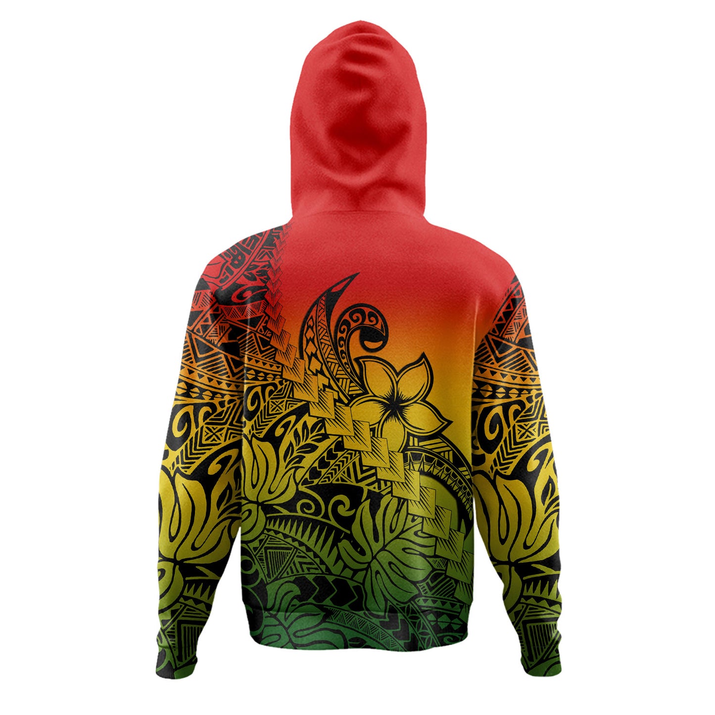 Polynesian Hoodie Tribal Plumeria Beautiful