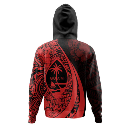 Guam Hoodie Custom Hibiscus Flower Symbols Style