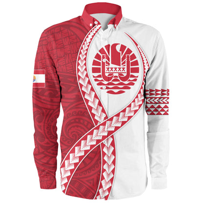 Tahiti Long Sleeve Shirt Tribal Polynesian In My Heart