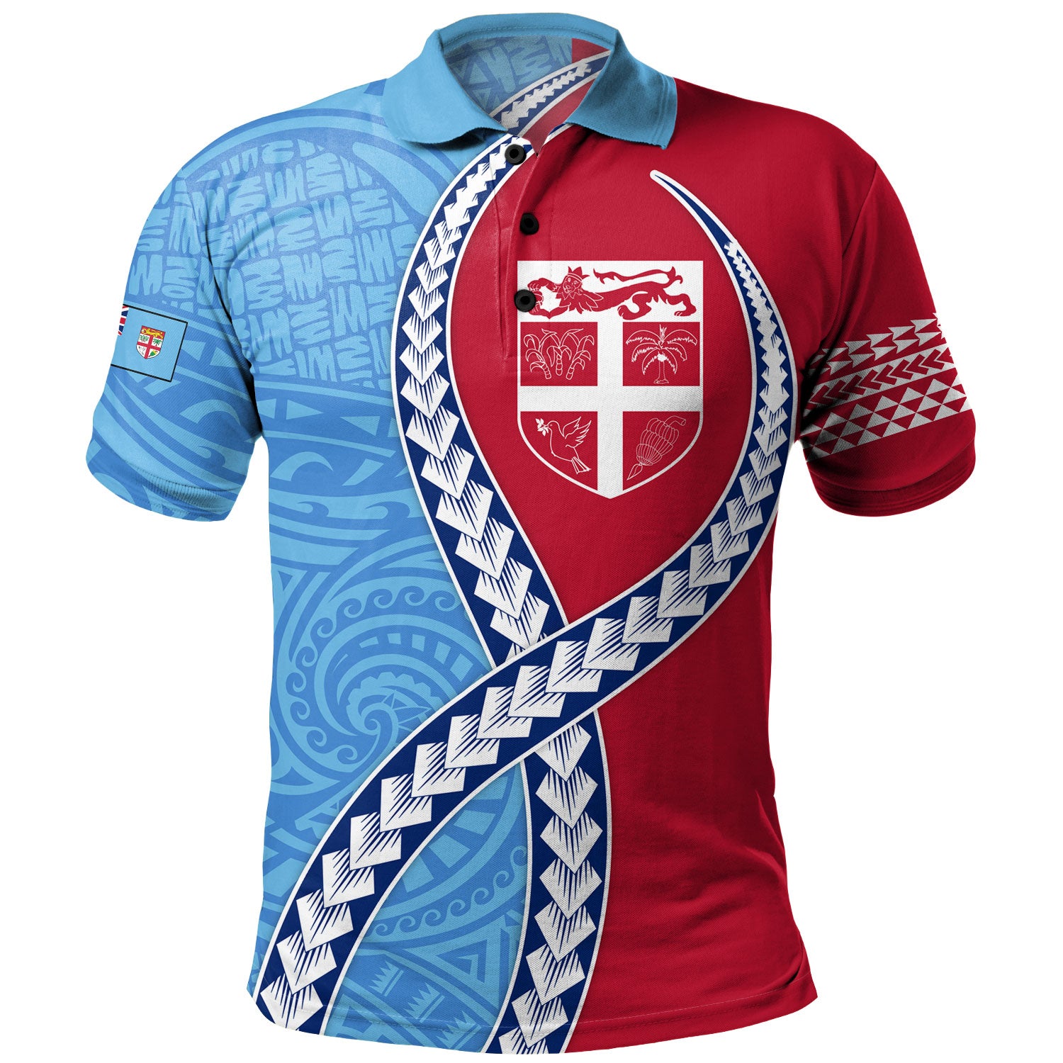 Fiji Polo Shirt Tribal Polynesian In My Heart