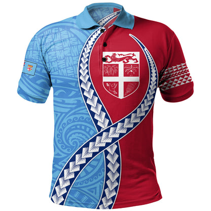 Fiji Polo Shirt Tribal Polynesian In My Heart