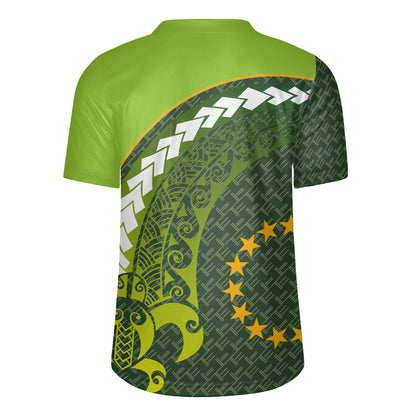 Cook Islands Rugby Jersey Turtle Tattoo Tribal