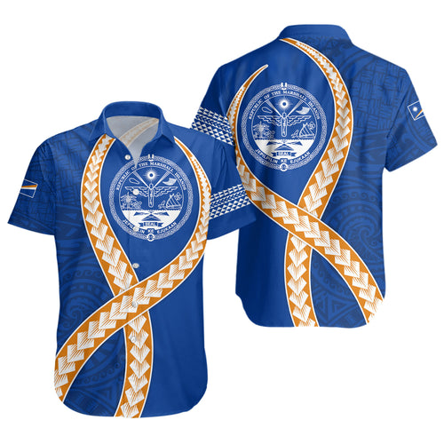 Marshall Islands Short Sleeve Shirt Tribal Polynesian In My Heart