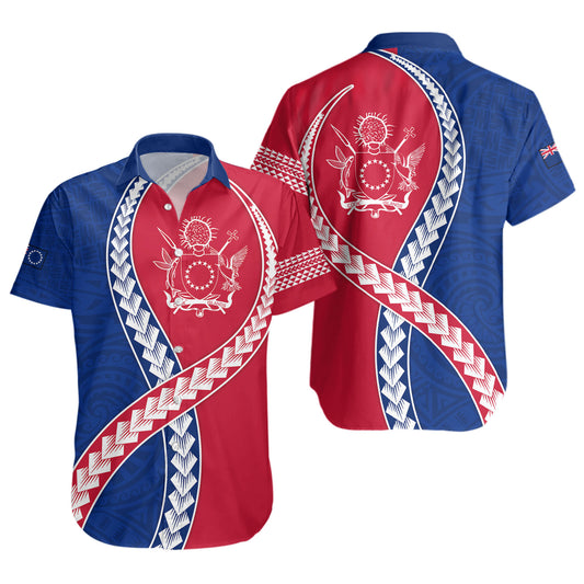 Cook Islands Short Sleeve Shirt Tribal Polynesian In My Heart