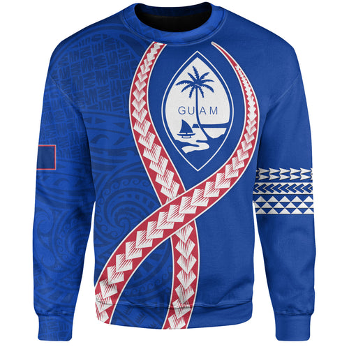 Guam Sweatshirt Tribal Polynesian In My Heart