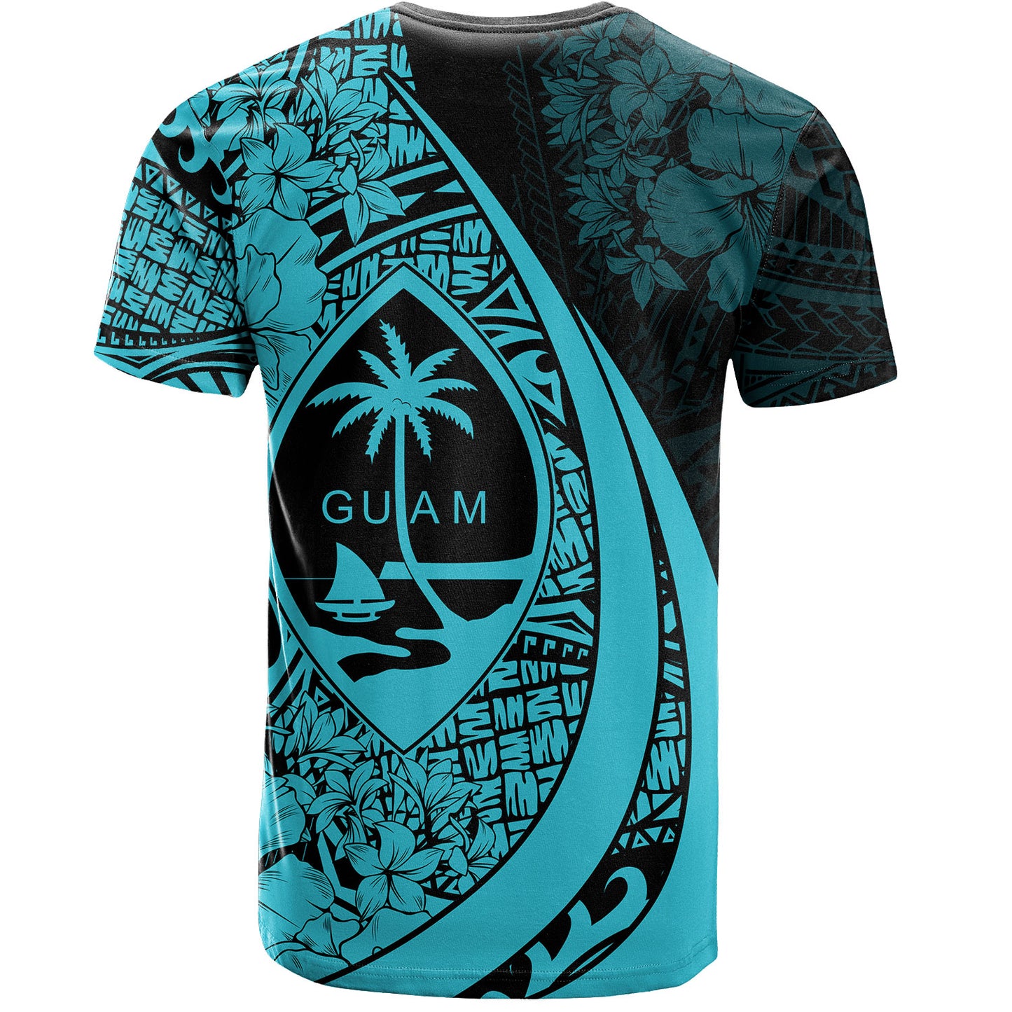 Guam T-Shirt Custom Hibiscus Flower Symbols Style