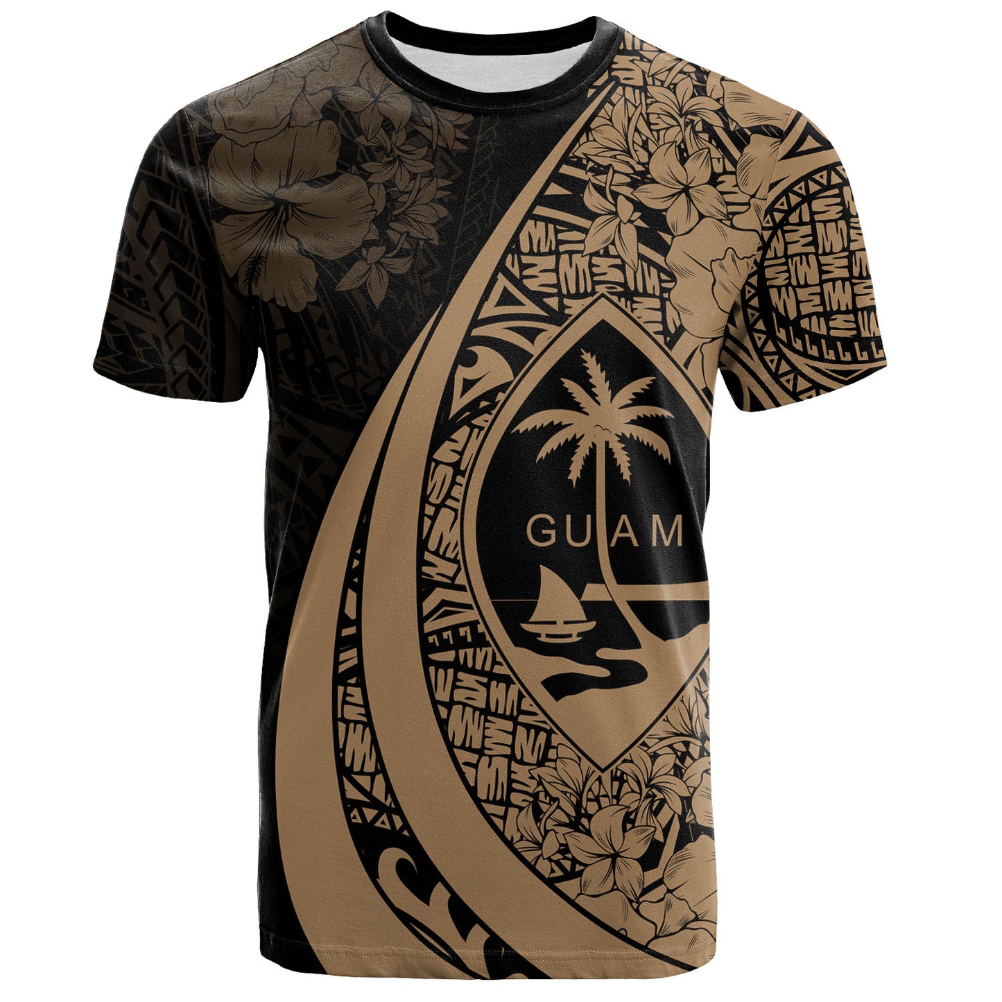 Guam T-Shirt Custom Hibiscus Flower Symbols Style