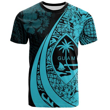Guam T-Shirt Custom Hibiscus Flower Symbols Style