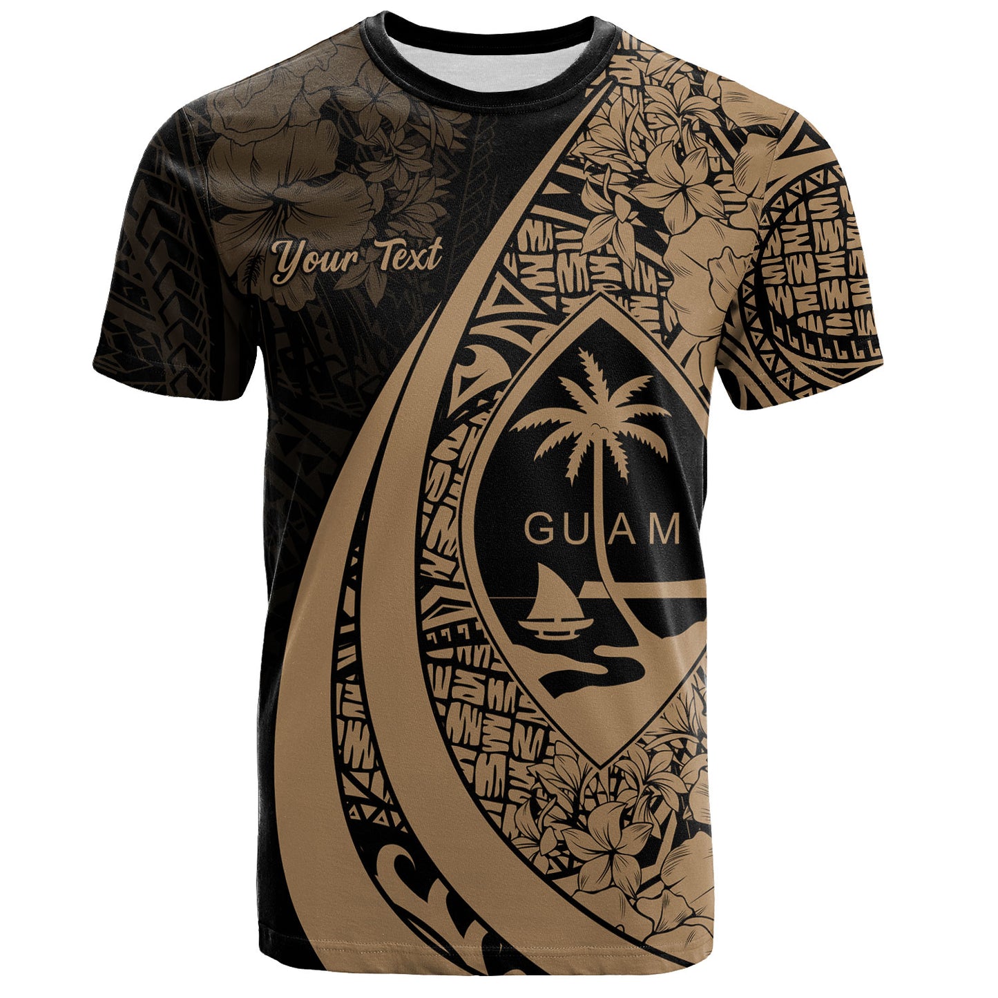 Guam T-Shirt Custom Hibiscus Flower Symbols Style