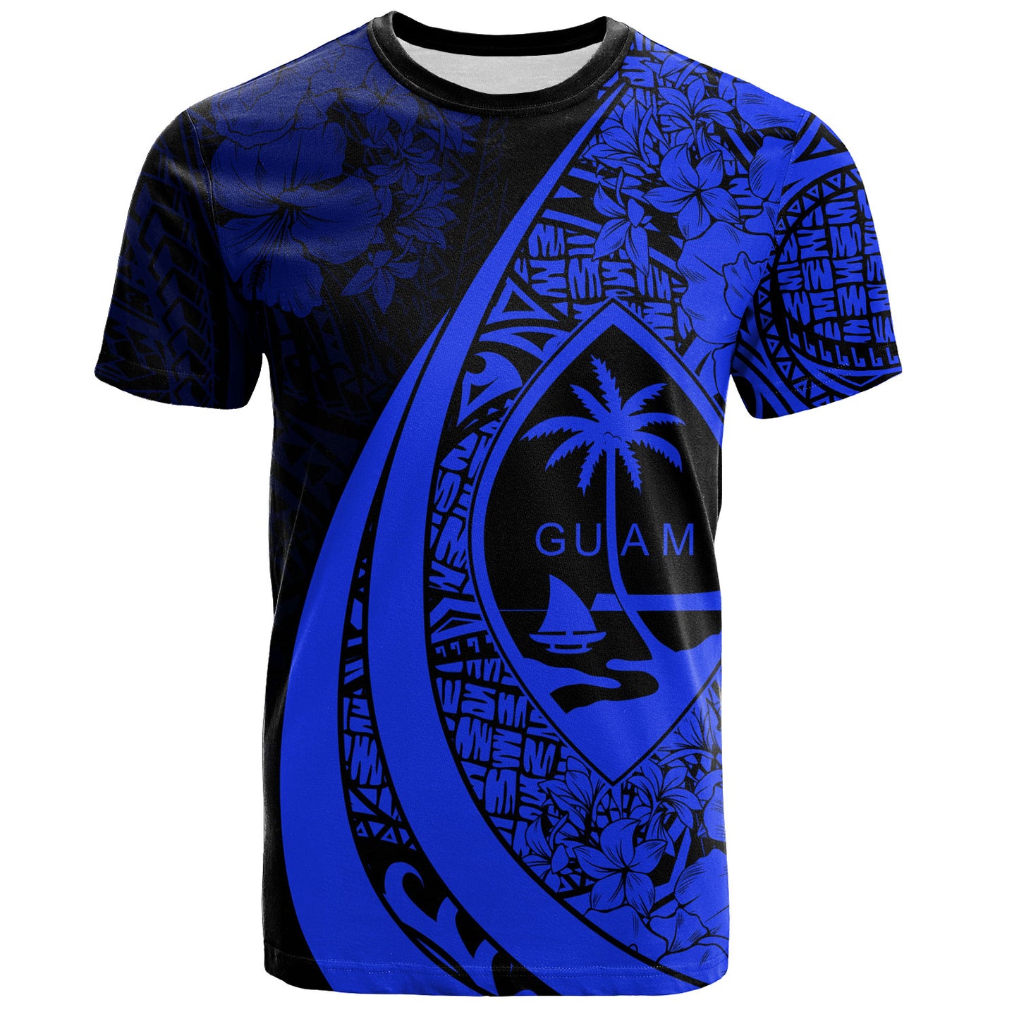 Guam T-Shirt Custom Hibiscus Flower Symbols Style